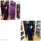 Satin saree combo, kora muslin fabric, jacquard net & brocade blouse, Indian traditional women's fashion