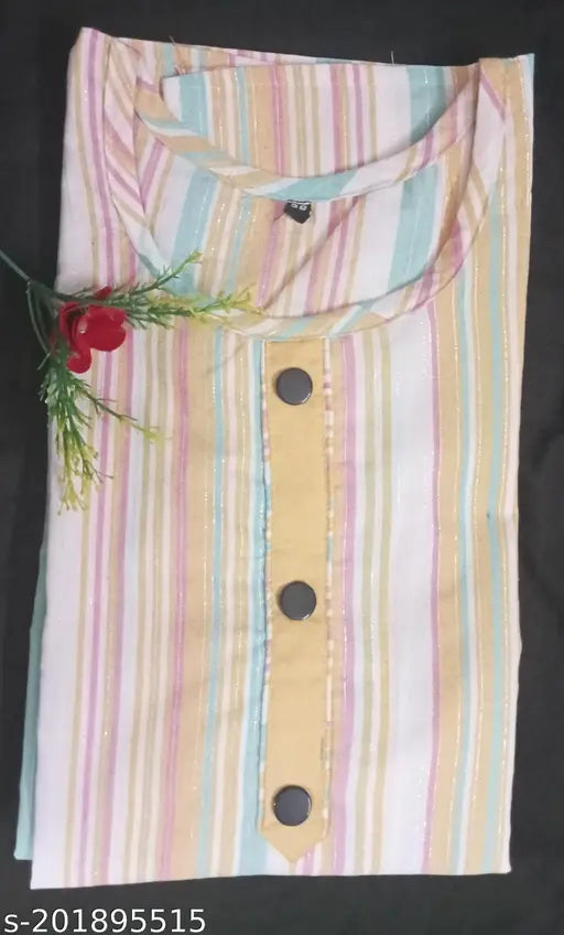 Yellow cotton kurta with palazzos for girls and women, solid-colored traditional Indian outfit