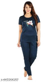 Women's trending coord set - printed pyjamas & top nightsuit set in multiple sizes, India origin