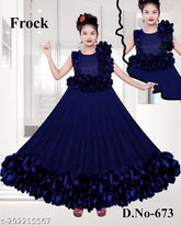 Sleeveless ethnic long gown in beautiful color, made from net fabric. Exclusive party wear for girls (N), ideal for celebrations and special events. Origin: India