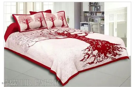 Ravishing classy cotton king-size bedsheets with 2 pillow covers, high thread count 250, made in India