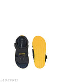 Navy blue synthetic leather closed toe sandal for kids, perfect for casual wear and ethnic styles