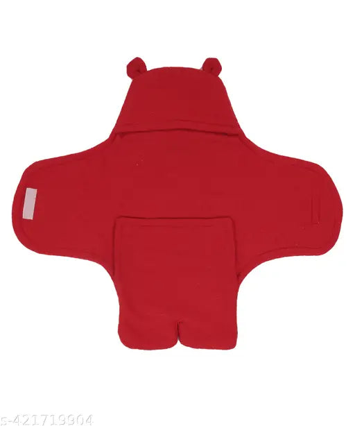 Red fleece AC baby blanket, lightweight and soft, perfect for newborns