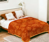 Designer polyester net winter blanket with self-design, ideal for both men and women