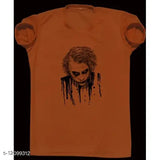 Cotton blend men's joker t-shirt, short sleeves, printed design. Single item, sizes M, L, XL from India