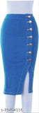 Solid denim women's skirt (32 waist, 23 length, 38 hip), made in India