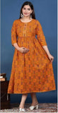 Orangread rayon anarkali set, vibrant and flowy Indian bottomwear
