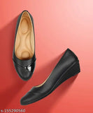 Synthetic leather women's ballerina flats - trendy, comfortable, and stylish flat bellies loafers, solid pattern, slip-on design, sizes IND-3 to IND-9, origin India