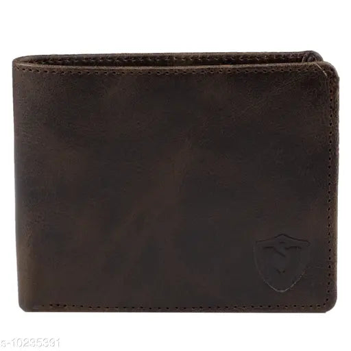 Genuine leather men's wallet by Keviv, solid net design, free size (11cm x 9cm), made in India