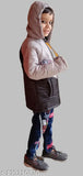 Colorblocked polyester winter jacket for kids boys, pretty funky design with long sleeves, stylish outfit for 6-12 years old, India origin