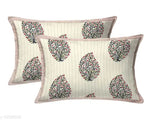 Pure cotton, king-size 108x108 Sanganeri Cart 300 TC bedsheet with 2 pillow covers, made in India
