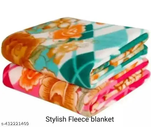 Fleece, super soft, multi-use single bed blanket - India, free size (86x56in)
