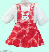 Cotton blend self-design net winter dresses for girls, comfortable attire suitable for kids aged 6 months to 2 years, Indian origin