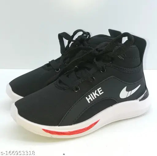 Modern Lycra padded kids shoes, soft sole and lace-up fastening for comfortable on-the-go play