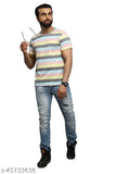 Multi Color CRAZI9 Mens Cotton Blend Graphic Print Regular Fit Half Sleeve T-Shirt - Classic Comfortable Style, Made in India