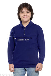 Maniac printed navy cotton jacket for boys, long sleeves, casual weekend outfit on denim backdrop