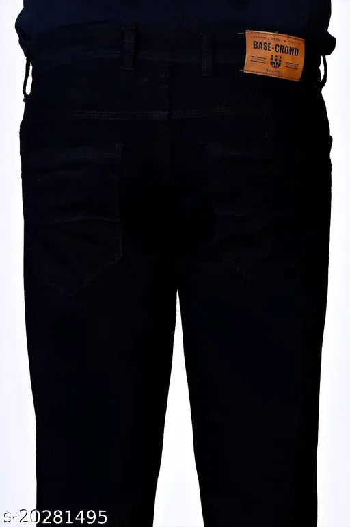 Stylish denim jeans for men, solid pattern, available in sizes 30-40 (15in-20in waist, 41in length)