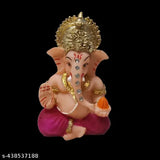 Ganesha Lord Ganesha poly resin idol, 10cmx10cmx10cm, Diwali/birthday gift for car dashboard showpiece