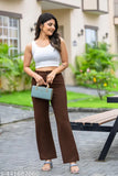 Cotton blend women's palazzo or straight-fit pants, versatile and stylish for every occasion