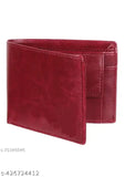 Faux leather men's wallet, solid net design with 3 compartments for cards - India-made accessory