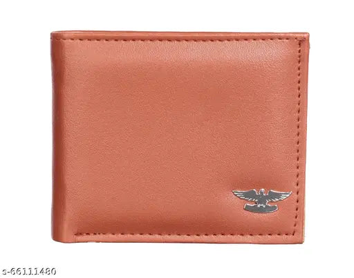 Stylish faux leather wallet for boys, solid color design, 5 compartments, Made in India