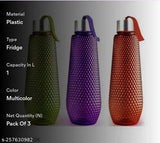 Plastic water bottle set for fridge, office, sports, school, gym, yoga (pack of 3), India