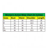 Women's Polyester Lycra Printed Sleeveless Active Wear (Multicolor)