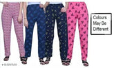 Multi-colored cotton knee-length pajama set, vibrant and stylish women's capri nightwear collection