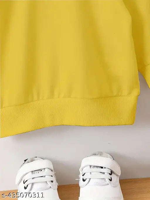 Cotton blend kids sweatshirt combo, printed design for boys and girls, eco-friendly fabric and ink