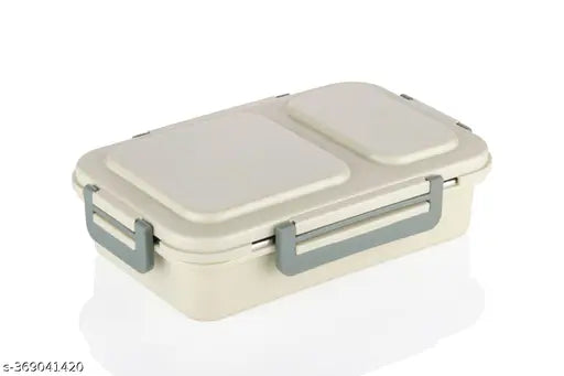 Stainless steel lunch tiffin box with leak-proof compartments, microwave & freezer safe, ideal for adults & kids, random color