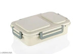Stainless steel lunch tiffin box with leak-proof compartments, microwave & freezer safe, ideal for adults & kids, random color