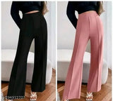 Cotton blend solid-colored karara for women & girls (Pack of 2), premium western style suitable for fancy professional use