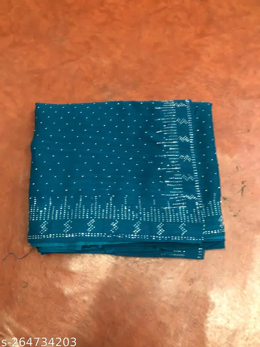 Modern look, Georgette saree with Swarovski diamonds, free size, India