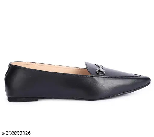 Black synthetic loafers - Kiravi D buckle bellies, ideal for formal/casual western wear