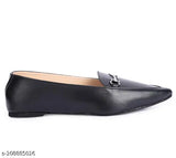 Black synthetic loafers - Kiravi D buckle bellies, ideal for formal/casual western wear
