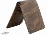 Brown PU dual zipper artificial wallet with 5 compartments, solid pattern, and free size. High-quality classic design for organizing personal items elegantly. Hand-stitched, dry clean only. Slim feel and gift boxed. Dimensions: 12x10x2 cm