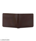 Solid PU Leather bifold wallet, dual zip pockets, for men & women, free size, hand-stitched design, Indian origin