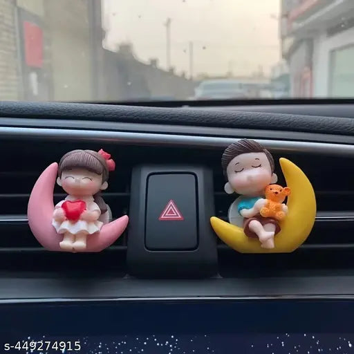 Antique Creation heart moon couple car dashboard decor, portable home & office ornament, Indian craftsmanship