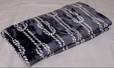 Grey microfiber AC blanket, lightweight fur chain - eGizmo's double-layered printed design for cool room use