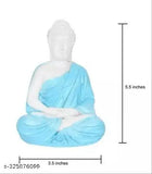 Blue resin Lord Gautam Buddha statue, ideal for home decor and gifting (Size: 55 inches). Perfect for meditation or as a showpiece. Handcrafted in India