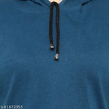 Deepmayra women's cotton half sleeve T-shirt combo (hoodie) - solid color, short sleeves, summer wear for women, designed for sporty street style