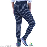 Striped cotton blend jeggings pack of 2 - trendy, lightweight, all-over print women's jeans. Indian made