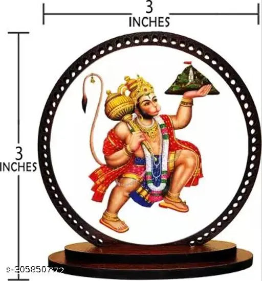 Durable Hanuman idol for car dashboard & home temple decor, Indian religious showpiece with modern art form