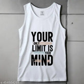 Limitless Mind printed polyester men's tank top vest or sando, sleeveless, motivational quote