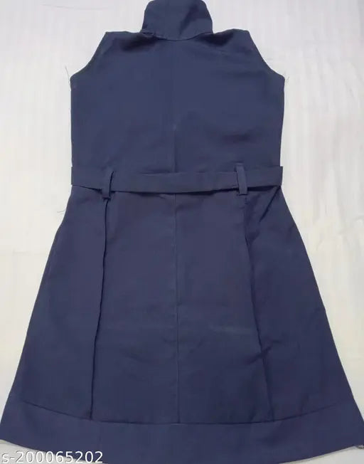 Blue sleeveless polycotton Tinage t-shirt, casual wear for children's summer collection, India origin