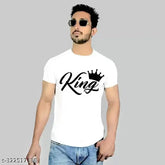 Swadeshi-style cotton blend dry fit mens t-shirt, printed net design in fresh colors, ideal for casual wear