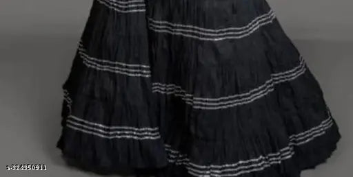 Casual rayon western skirt, solid net fabric, women's skirt in multiple sizes (28-40 & free size)