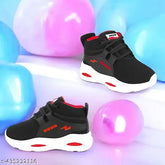 Blue and Black Unisex Kids' Stylish Trendy Running Shoes with Canvas & Rubber - Breathable daily wear shoes for boys & girls ages 2-12