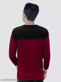 Colorblocked cotton-blend long sleeve men's t-shirt, name Meetri Men Tshirts, India origin