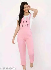 Black cotton blend printed Persian jumpsuit for women with short sleeves, size S (bust 28in, length 50in, waist 20in), on model